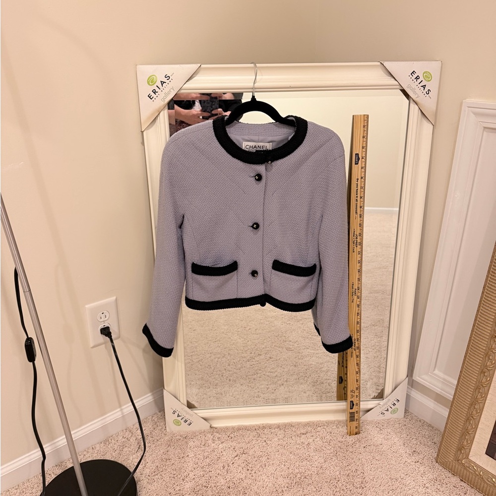 1991 Chanel Runway lavender Blazer with Black Accents